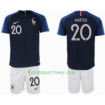 Koszulka Francja MARTIAL 20 2 star Dziecięcy Domowe Koszulki Piłkarskie Mistrzostwa Świata 2018